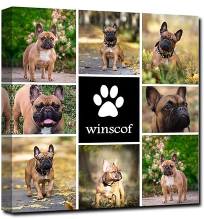 CXHOSTENT personalisierte Leinwand mit Ihren Fotos individueller Multi Collage Foto Leinwanddruck individuelle Bilder. Laden Sie Ihre Bilder hoch (B11, 30.00 x 30.00 cms)