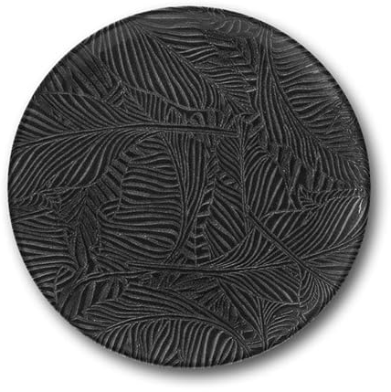 Saturnia Set 4 Piatti da Tavola Rotondo Breath Nero in Porcellana 31 cm