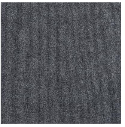 Quadratische Teppichfliesen, selbstklebend, abziehbar und haftend, 50 x 50 cm, 20 Stück, abziehbare und klebrige Teppichfliesen, Teppichfliesen für Handel und Zuhause (Dunkelgrau)