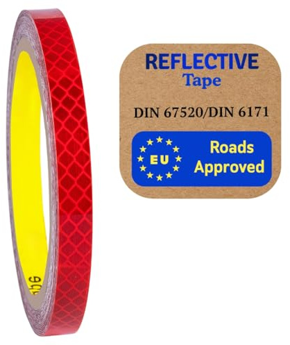 Fabriqué en ruban adhésif réfléchissant pour l'extérieur, haute visibilité, imperméable, adhésif puissant, pour véhicules, remorques, voitures, camions, vélos rouge 4092_5mm x 5m
