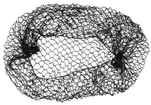 2x Black Slumber Hair Net - Thicker Black Sleep In Hair Net Elasticated Edge