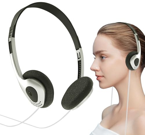 Ahuuen Auricolari over-ear retrò,Cuffie over-ear retrò | Auricolari leggeri,Cuffia stereo cablata in stile, auricolare con leggero e vintage per walkman