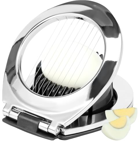 Egg Slicer with Stainless Steel Wire Egg Slicer Heavy Duty Cutter for Boiled Eggs, Multipurpose Egg Cutter for Evenly Slicing Boiled Eggs Ham Banana Strawberry