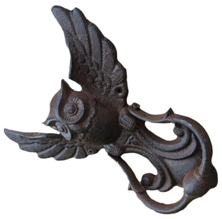 ORFOFE Antiker Türklopfer Aus Eisen Vintage Eulenform Garten Türgriff Retro Design Langlebig Für Innen Und Außenbereich