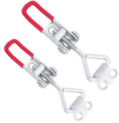 Gadpiparty 2pièces Lot De Loquets à Bascule Métalliques Pour Portes Armoires Boîtes Et Outils Manuels Avec Poignée Plastique Et Barre De Serrage u