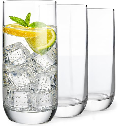 KONZEPT Gläser Set 6 teilig, 300 ml - Kristallklare Trinkgläser, verstärkter Boden – EU-Produktion, spülmaschinenfest, bleifrei – ideal für Wasser, Saft & Eisgetränke