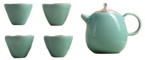Moderno juego de té minimalista Celadon, juego de té chino Kung Fu (un juego)