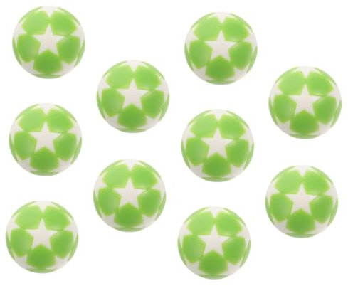 JOINPAYA 10stücke Tischfußballbälle Robust Und Verschleißfest Ersatz Für Kickertisch Und Desktop Soccer Langlebig Transparente Hellgrün-weiße Spielbälle Für Indoor-fußballspiele