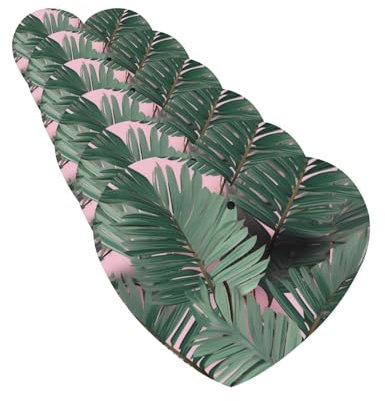 6 Pcs Car Air Fresheners Green Palm Tree Leaves Hanging Air Freshener Fragrance Scented Cards for Car Interior Mirror Pendant Aromatherapy Tablets Gifts for Women Men Heart Shape