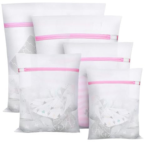 Wäschesäcke Wäschenetz für Waschmaschine,Wäschebeutel Wäschenetze,Wäschesack Waschmaschine Laundry Bag für Empfindliches,BH, Bluse, Unterwäsche, Schuhe, Babykleidung, Wash Bag usw（5 Set,Rosa）