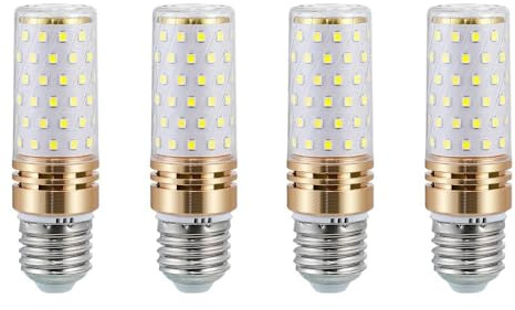 HUAMu E27 Maiskolben LED, 9W Lampen Ersatz 100W Halogenlampe, Kaltweiß, 6000K, Nicht Dimmbar, Kein Flackern, Energiesparlampe, 4 Stück