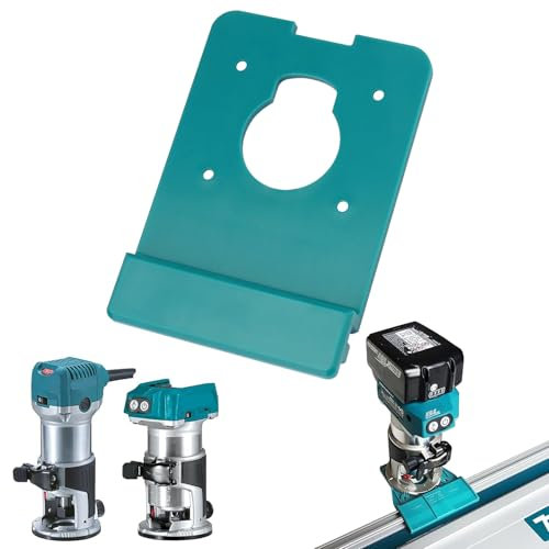 Router Guides Rail Adaptor Compatible with Makita Trimmer RT0701C/XTR01Z/DRT50/RT0700C, 18/21V Cordless Electric Edge Guide Adapter, 13X9cm Track Saw Guide Rail,Guide Rail Router Edge Milling Adapter