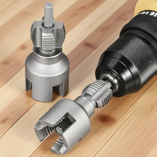 Outil de filetage de tuyau intérieur et extérieur 2 en 1 – Taraud pour tuyaux PVC/PPR, filetage anti-fuite 1/2 et 3/4, acier au carbone, outil d'enfilage externe interne de tuyau