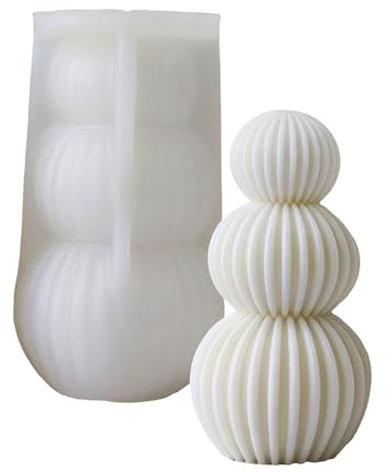 Forma di candela a righe geometriche a sfera a righe portatile forma di cera per gli amanti dell'arte e candele profumate La robusta forma semplice pulita