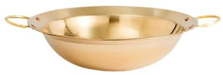GUHPZA Instant Noodle Pot Brass Hot Pot Seafood Troop Pot Easy Clean Household Double Ear Copper Pot Korean Soup Pot for Kitchen, A ，A
