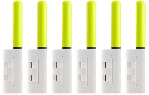 HAISENG Lot de 6 bâtons lumineux LED étanches pour canne à pêche de nuit - Pointe de rechange - Mangeoires de morsures - Alarme - Grande lueur LED