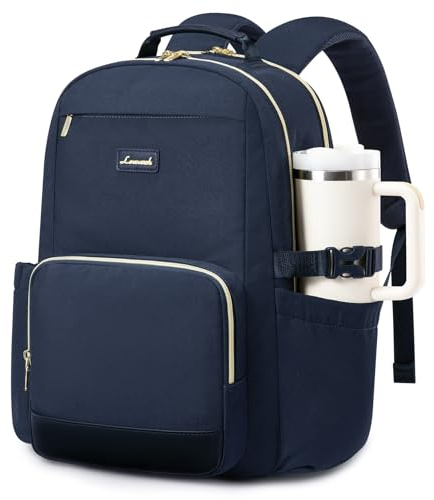 LOVEVOOK Rucksack Damen,17.3 Zoll Laptop Schulrucksack Teenager mit großem Fach für Trinkflaschen,Travel Backpack Women Elegant für Uni, Tagesrucksäcke Daypack Arbeitstasche Lehrertasche Reiserucksack