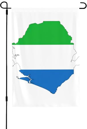 Bandera de Sierra Leona, resistente a la intemperie, bandera de doble cara, 71 x 102 cm, decoración de temporada para jardín, patio y porche