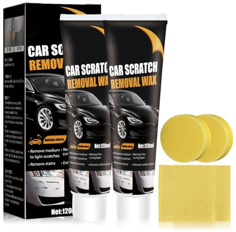 2Stück Kratzer Entferner Auto,2026 Neu Auto-Kratzer-Reparaturpaste,a120ml Autolack Kratzer Entferner Autopolitur Kratzer Entfernen Wachs Entferner für Fahrzeuge