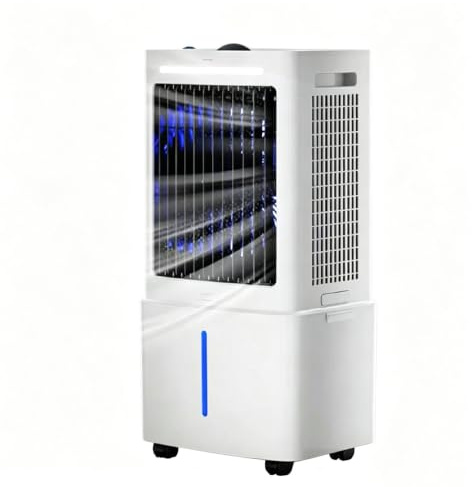 Condizionatore Portatile Senza Tubo Raffrescatore d'Aria Silenzioso con 3 velocità Timer 1 a 12 Ore Climatizzatore Condizionatori a Evaporazion con Oscillazione 90°per Camera da Letto Ufficio