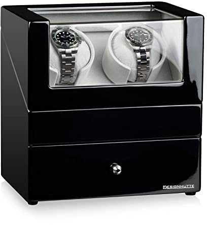 DESIGNHÜTTE® Uhrenbeweger San Diego 2 LCD Schwarz/Grau