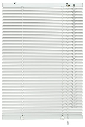 Gardinia Alu-Jalousie, Sicht-, Licht- und Blendschutz, Wand- und Deckenmontage, Alle Montage-Teile inklusive, Aluminium-Jalousie, Weiß, 130 x 175 cm (BxH), 6863