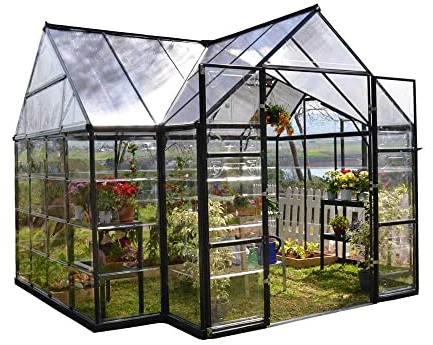 Palram Aluminium Greenhouse Garden Orangery Victory //305 x 365 x 269 cm (L x W x H) Green House and Tomato House for Cultivation