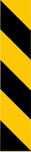 LEMAX® Warnmarkierung gelb/schwarz, rechtsweisend, 705 x 141 mm Alu 2 mm, reflektierend 141x705mm