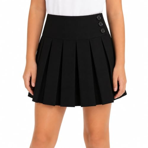 Bienzoe Scolaires Uniformes Jupes: Enfants Taille Ajustable Extensible Jupe
