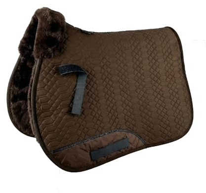Engel Reitsport | SCHABRA2-VSS-MOC-MOC | Schabracke | Lammfell Fully Lined | Steppstoff | Fellkranz vorne | Vielseitigkeit | Stoff moccabraun Fell Mocca