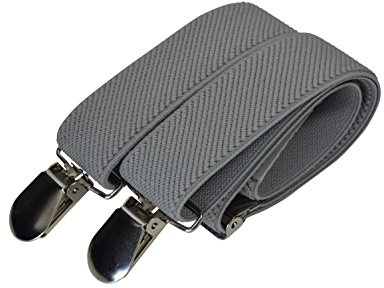 Olata Bretelle per Bambini a Forma di Y, Colorate ed Elastiche (1-5 Anni), 2,5 cm. Grigio
