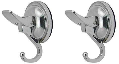 LumenTY 2 Stück Vakuum Saugnapf Haken Halten hält bis zu 6.8Kg Wandhaken ohne Bohren Handtuchhaken Waterproof öldicht Saughaken Saugbügel für Küche Bad