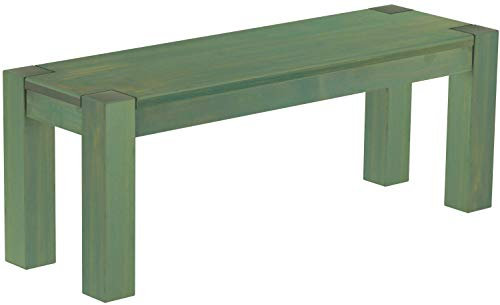 Sitzbank 120 cm Rio Kanto Bambus mintgruen Pinie Massivholz Esszimmerbank Küchenbank Holzbank - Größe und Farbe wählbar Brasilmöbel