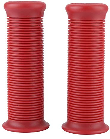 Hlyjoon Lenkergriffe 1 Zoll / 25mm 1 Paar Motorrad Griffe Universal Vintage Handgriffe Links Rechts Rutschfeste TPU Material für Motorrad Lenker(Rot)