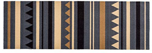Rutschfeste Sauberlaufmatte innen - Streifen grau-braun 50x150cm Rechteckig