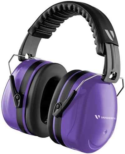 Vanderfields 33dB Lärmschutz Kopfhörer Erwachsene – Gehörschutz für Baustelle & Schießsport, Faltbar, Geräuschunterdrückung, Komfortabel, Ohrenschützer Arbeit & Heimwerken
