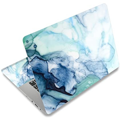 12.1 13 13.3 14 15 15.4 15.6 Inches Personalized Laptop Skin Sticker Decal Universal Netbook Skin Sticker Reusable Notebook PC Art Decal Protector Cover Case (Blue Marble)