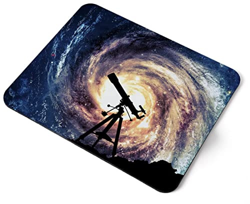 Computer-Mauspad – Astronomie-Teleskop Weltraum NASA Home Office PC Schreibtisch Zubehör Flexible Stoffoberfläche Groß 5 mm Laptop Desktop Gedruckt Kunst Ergonomisch #8211