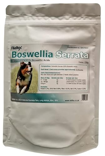 Riaflex Boswellia Serrata 65% | Powder | High Strength Joint Support Supplement For Dogs