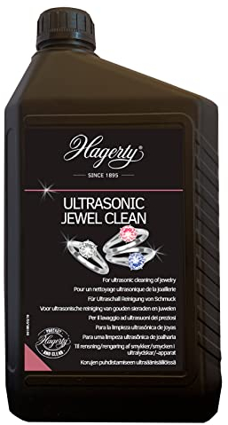 Hagerty Ultrasonic Jewel Clean Detergente per Gioielli e Pietre Preziose Lavaggio ad Ultrasuoni Pulizia Profonda Restituisce Brillantezza e Lucentezza - Flacone da 2 Litri