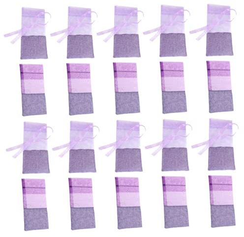 20 Stück Lavendelsäckchen lila Beutel Leere Beutel Säckchen Kordelzugbeutel Lavendel Beutel Leere Kordelzugbeutel Sack Duftsäckchen für Lavendel, Gewürze