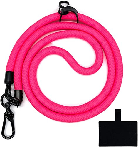 HIRANE Thick Rope Cell Phone Lanyard Spacer, Anti Theft Phone Strap, Adjustable Crossbody Phone Strap, Universal Crossbody Patch Phone Lanyards, for All Smartphone (02)