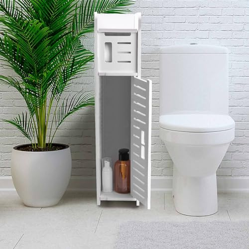 AOJEZOR Toilettenpapierhalter, verchromter Toilettenpapierhalter hinter Toilettenaufbewahrung für Toilettenschrank, Toilettenpapierhalter mit Toilettenpapierhaltereinsatz