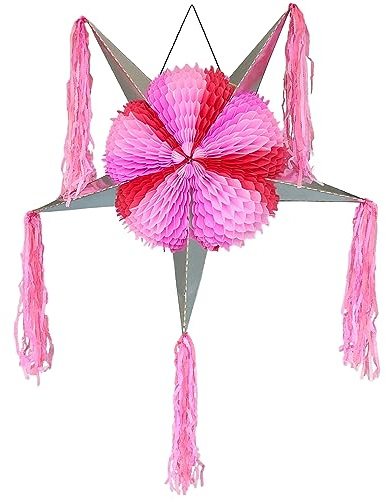 Pignatta grande a 5 punte, con stella rosa, per baby shower, simpatica principessa compleanno piñata Barbie Pinata decorazione, Piñata Rosa Rosada Rosita de Niña, Quinceañera, primo compleanno, addio