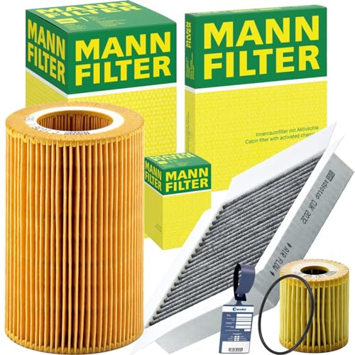 Mann Filter Inspektionspaket | C1036/1 (LX1805)+CUK2032 (LAK96)+HU68X (OX346D)+Mn Kompatibel mit Cabrio (450),City-Coupe (450),Fortwo Cabrio (450),Fortwo Co