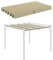 Outsunny Toile de Toit pour pergola tonnelle rétractable de 3 x 3 m - Beige