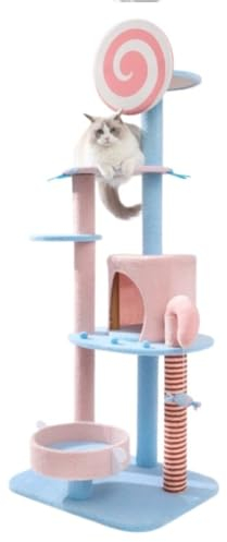 Arbol para Gatos Arbol Rascador para Gatos Torre De Árbol De Madera Moderna Para Gatos De Interior, Muebles Para Gatos Trepadores, Postes Rascadores De Sisal Arbol Gato Árbol para Gatos Torre para Gat