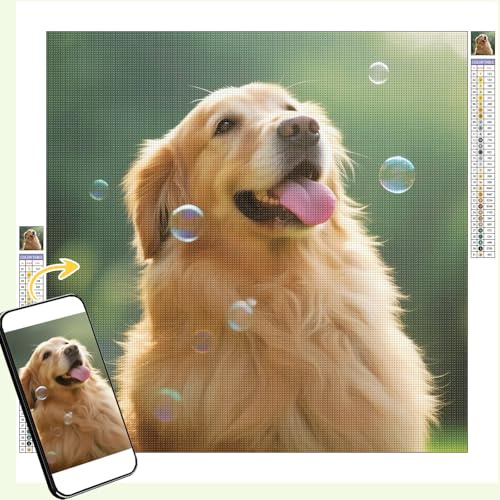 Bemaystar 5D Diamond Painting Eigenes Foto, Personalisiert Custom Diamant Painting Set, Benutzerdefinierte Geschenke Full Diamant Bilder Home Decor-11.8x15.7inch-30x40cm