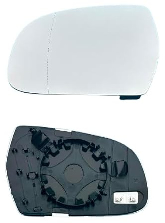 Fits Audi A3 (2010-2012), A4 (2009-2015), and A5 (2012-2016), OEM quality clip-on wing mirror glass is designed for the left-hand UK passenger side. OEM Part8K0857535E, 8K0857536F
