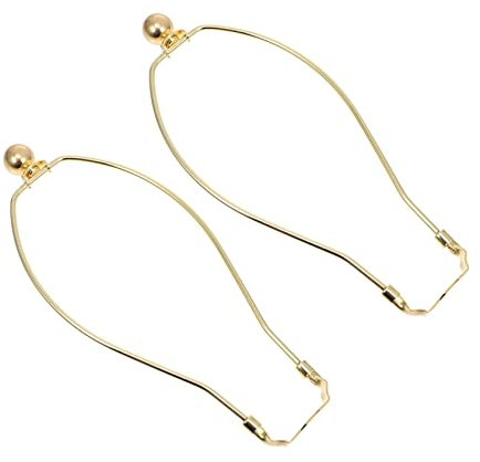 IWOWHERO 2 Stk Schirmhalterung Endstücke für Lampen eine Armatur Lampenschirm-Zubehör lamp holder lampenfassung Lampenschirm-Hornhalterung Lampenrahmenhorn Legierungsbeschichtung Golden